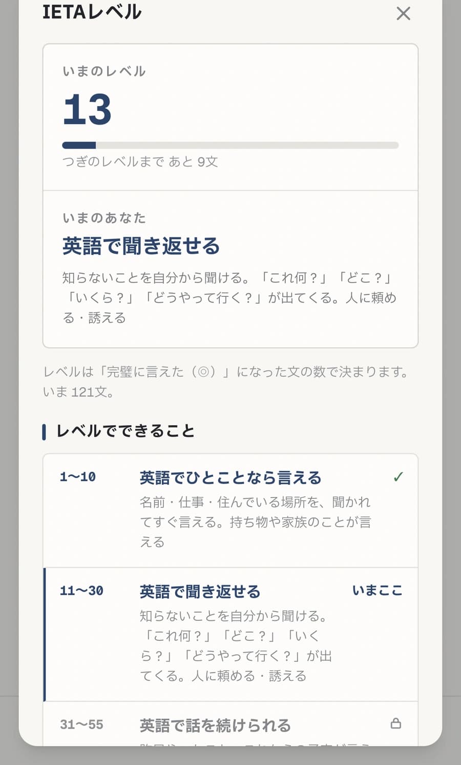 IETAレベル。今のレベルでできることと次の段階